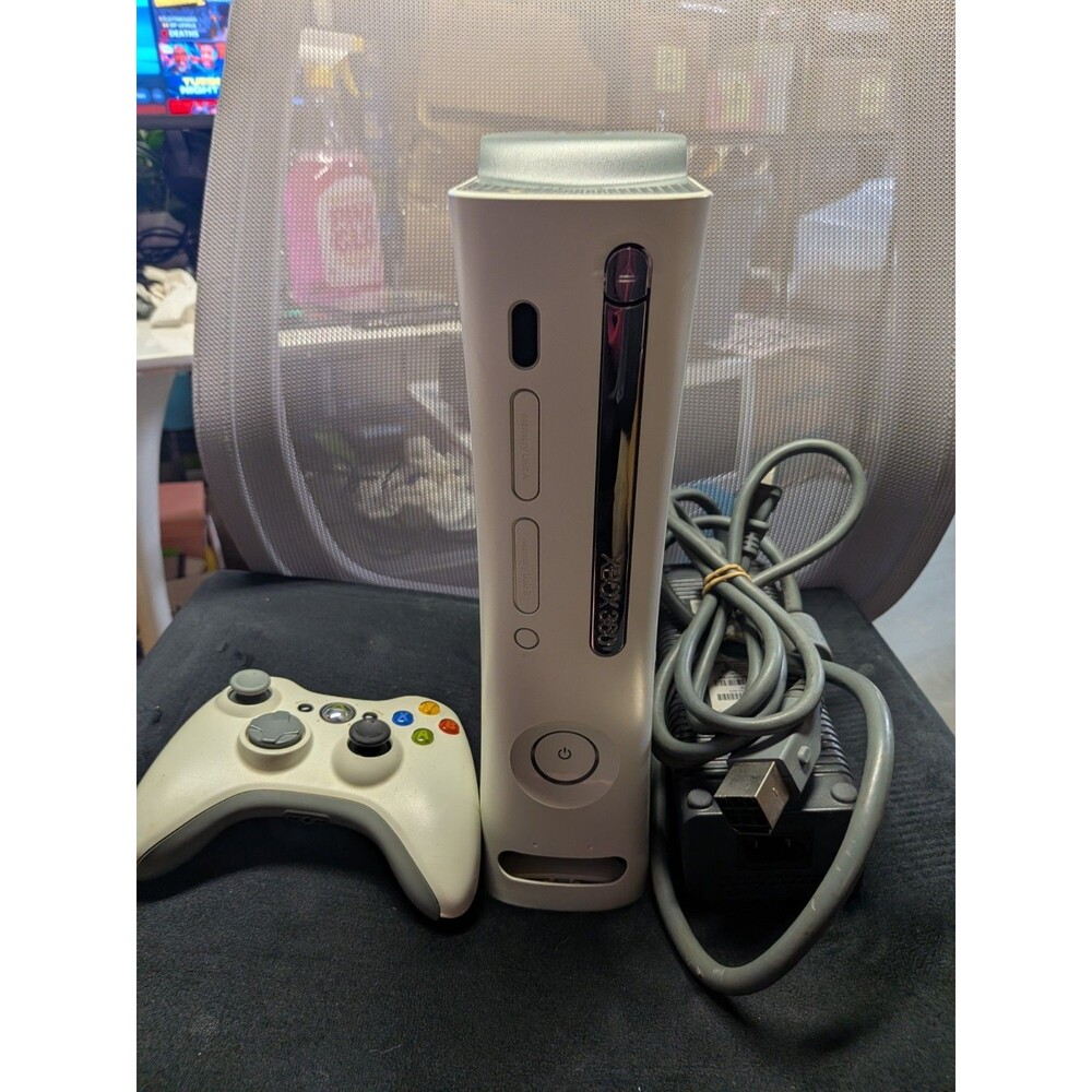 Original Xbox 360 Console White 60GB HDD+ Cord & Controller Tested HDMI